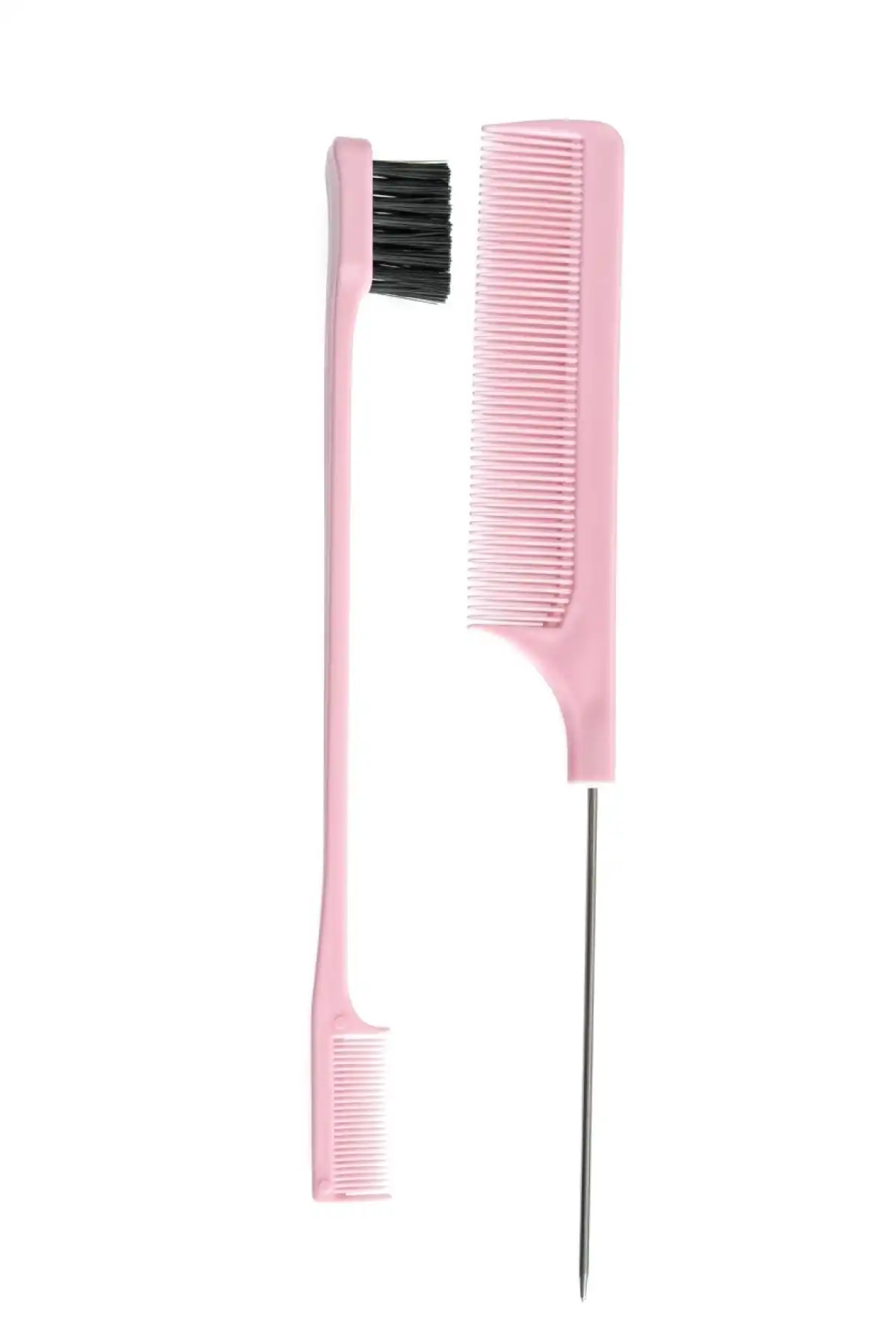 Pembe Renk İkili Saç Fırçası