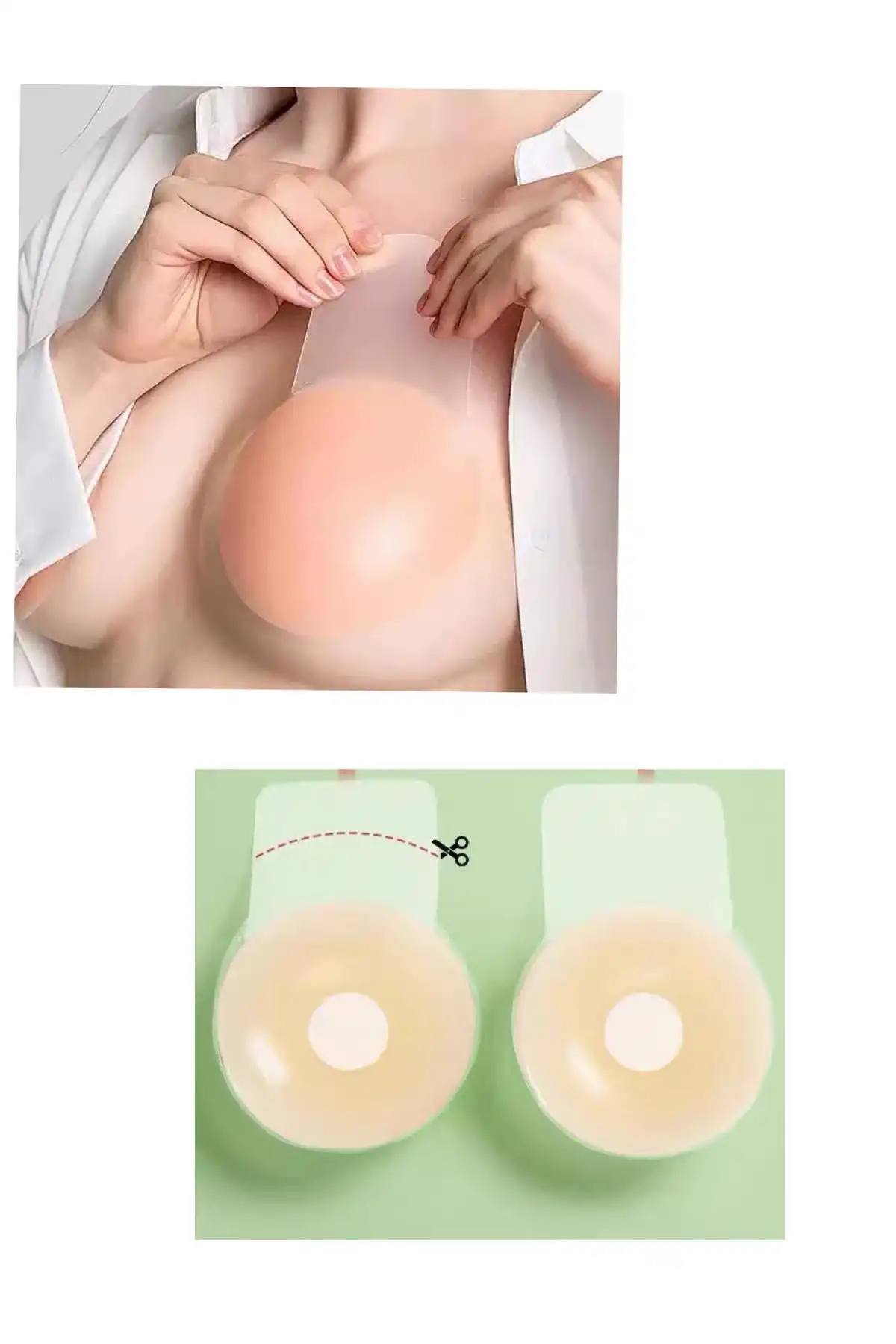 Şeffaf Göğüs Ucu Kapatıcı Ve Dikleştirici Silikon Yapışkanlı Sütyen