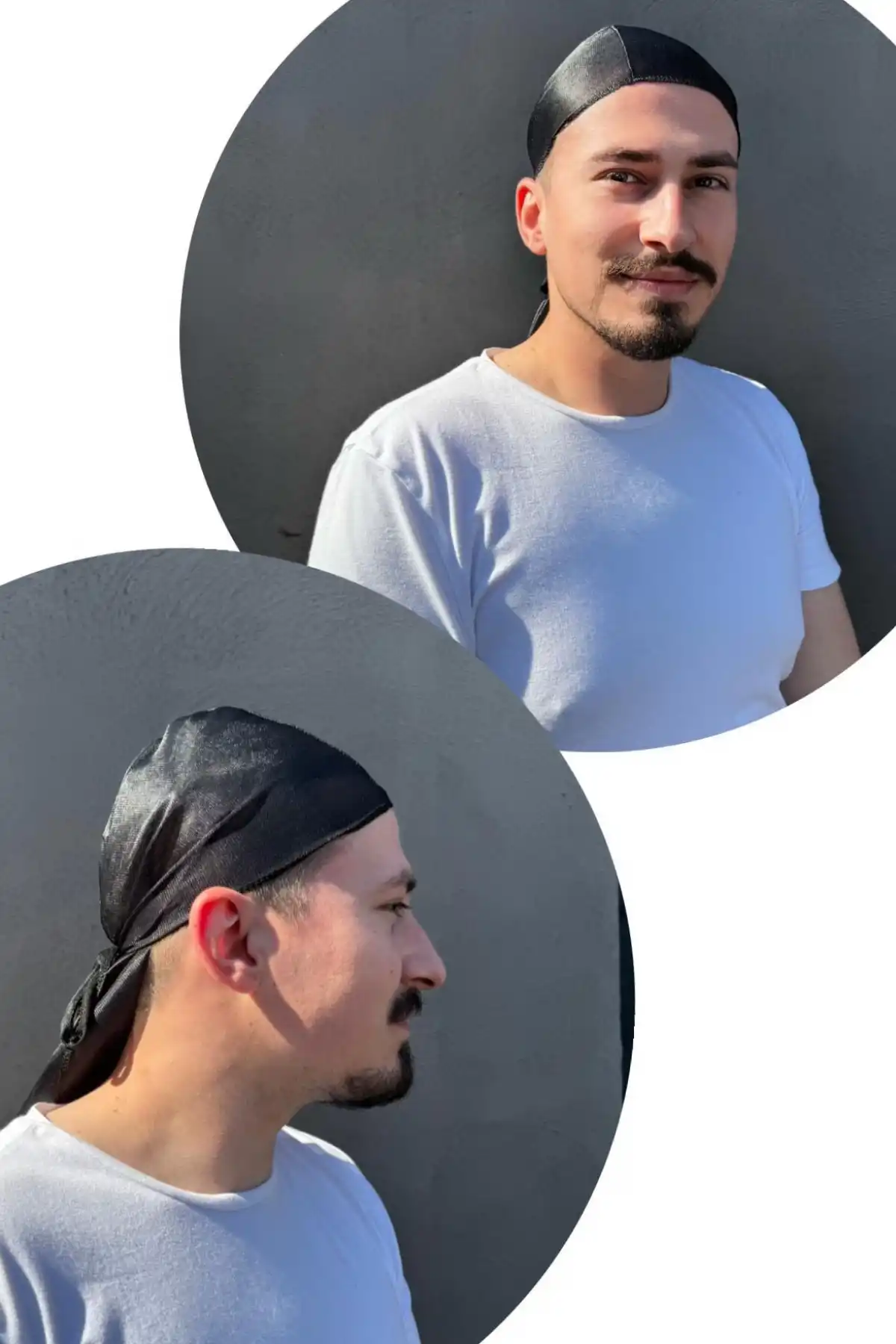 Siyah Renk Durag Bandana