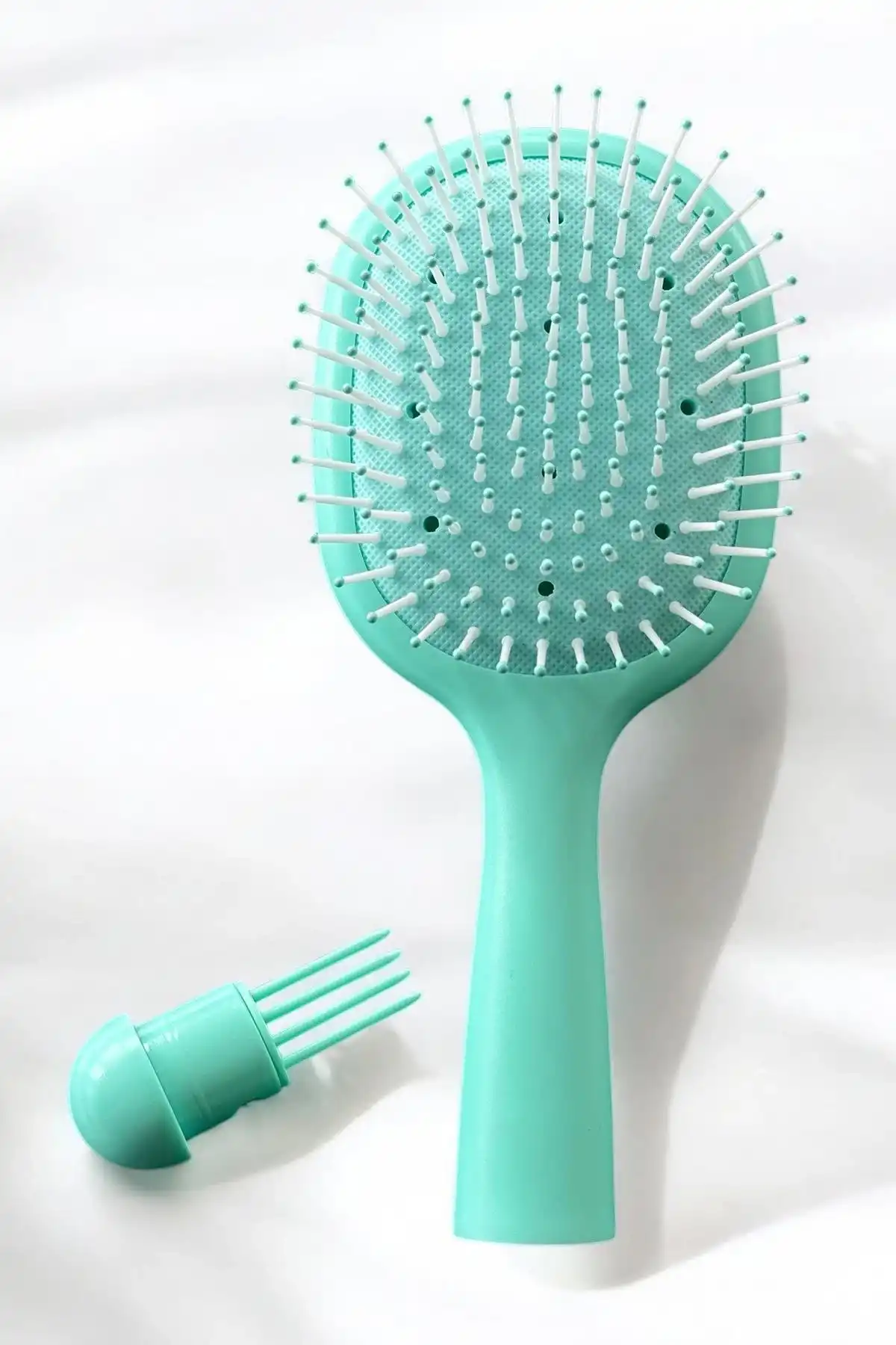 Turkuaz Renk Charm Takılabilen Saç Tarama Fırçası/ Tarak