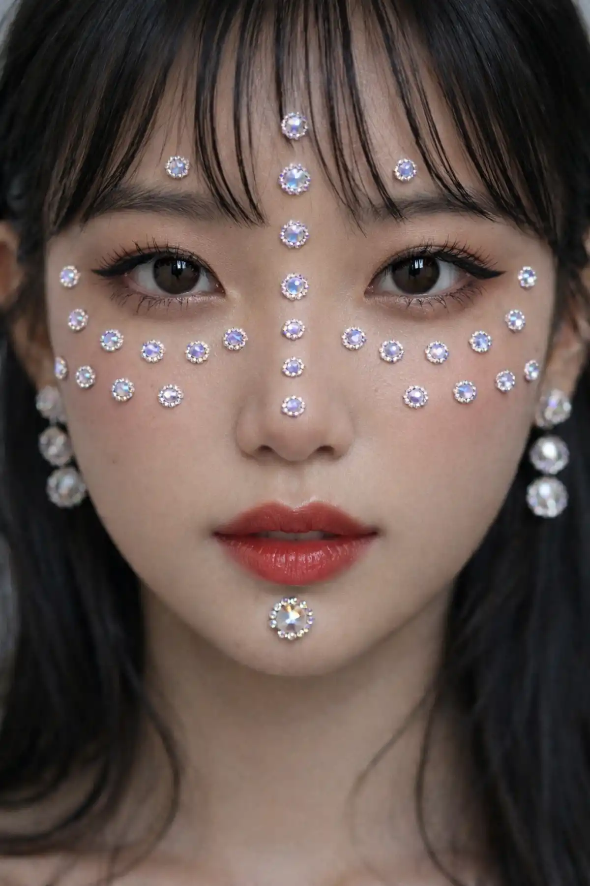 Vücut Ve Yüz Taşı/ Beyaz Renk Taşlı Sticker