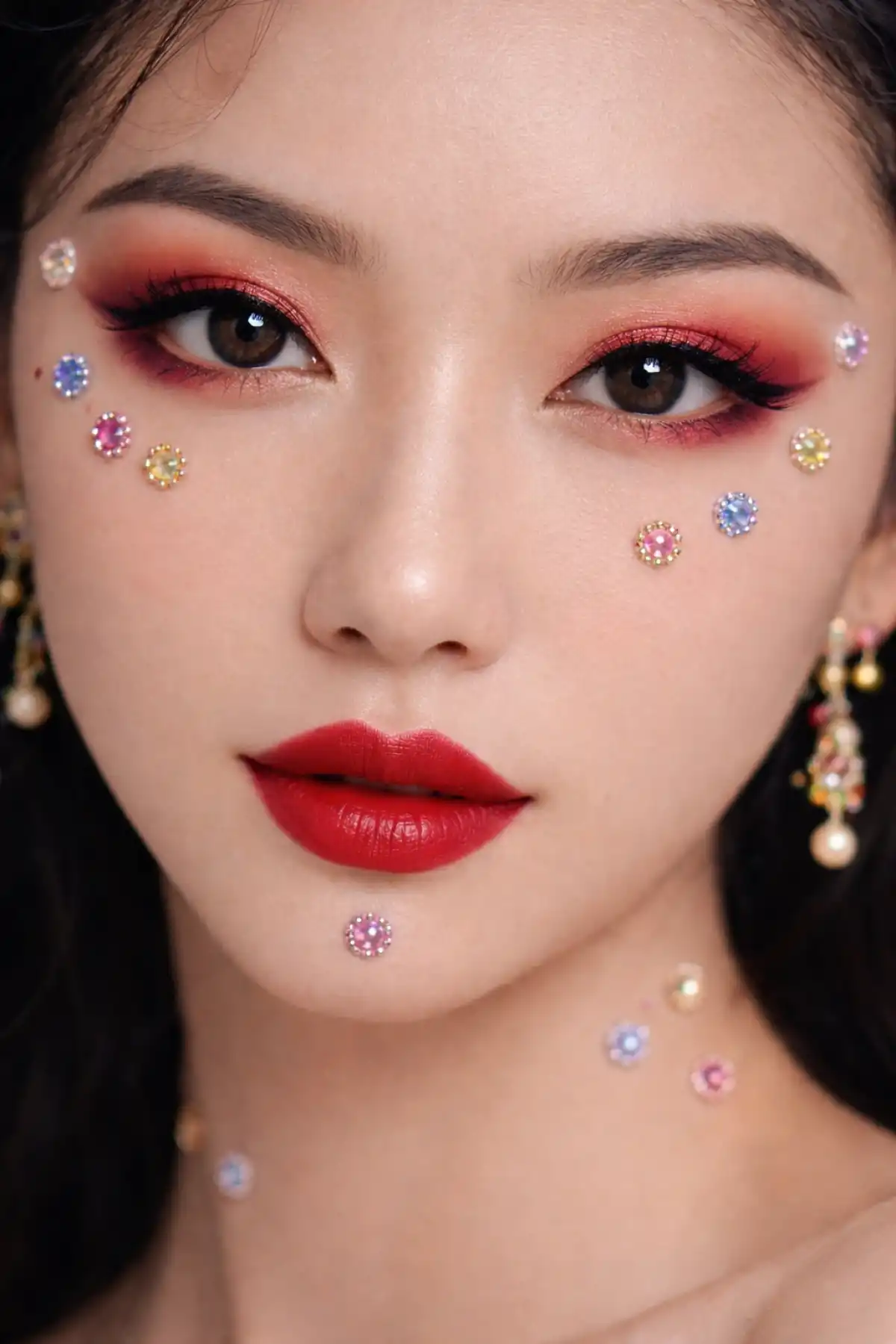 Vücut Ve Yüz Taşı/ Karışık Renk Taşlı Sticker