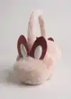 Açık Pembe Renk Kulak Figürlü Peluş Kulaklık
