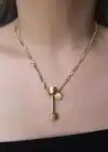 Altın Renk Çelik Kolye
