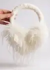Beyaz Renk Peluş Kulaklık