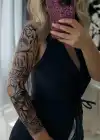 Geçici Yazı Detaylı Dövme Tattoo