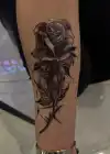 Gül Figürlü Geçici Dövme Tattoo
