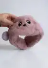 Koyu Pembe Renk Ayıcık Figürlü Peluş Kulaklık