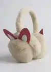 Krem Renk Kulak Figürlü Peluş Kulaklık