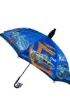 Mavi Renk Karışık Figürlü Kılıflı Çocuk Şemsiye