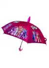 Pembe Renk Karışık Figürlü Kılıflı Çocuk Şemsiye