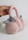 Pembe Renk Kulak Figürlü Peluş Kulaklık