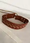 Açık Kahverengi Erkek Deri Bileklik