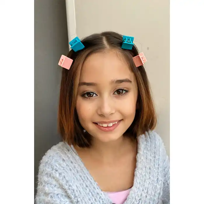 4lü Karışık Renk Mandal Toka Set