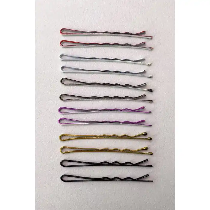 6 Çift Karışık Renk Tel Toka Set