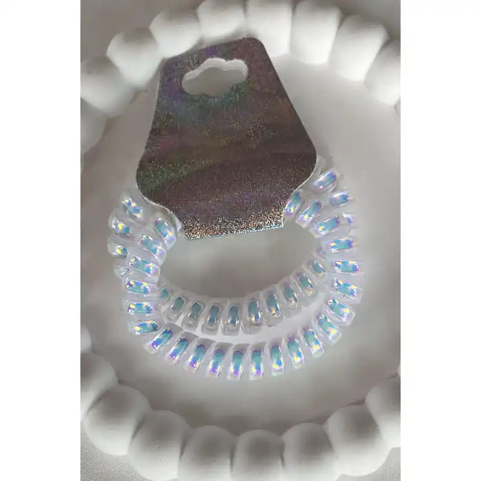 İkili Helezon Hologramlı Lastik Toka