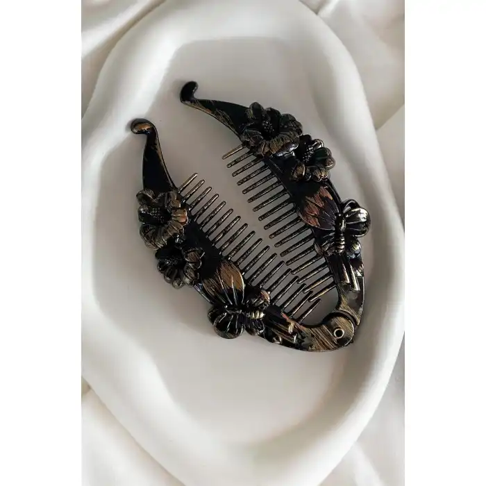 Karışık Renk Antik Desenli Çiçek Figürlü Muz Toka