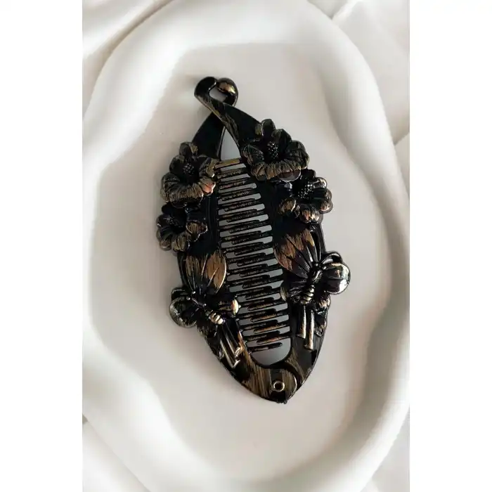 Karışık Renk Antik Desenli Çiçek Figürlü Muz Toka