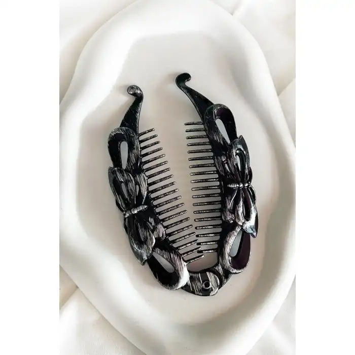 Karışık Renk Antik Desenli Kelebek Figürlü  Muz Toka