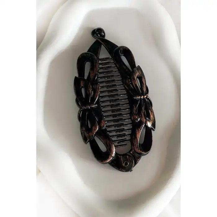 Karışık Renk Antik Desenli Kelebek Figürlü  Muz Toka