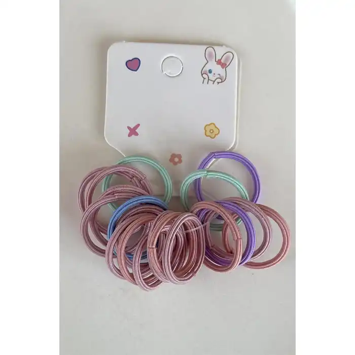 Karışık Renk Lastik Toka Set (Küçük Boy)