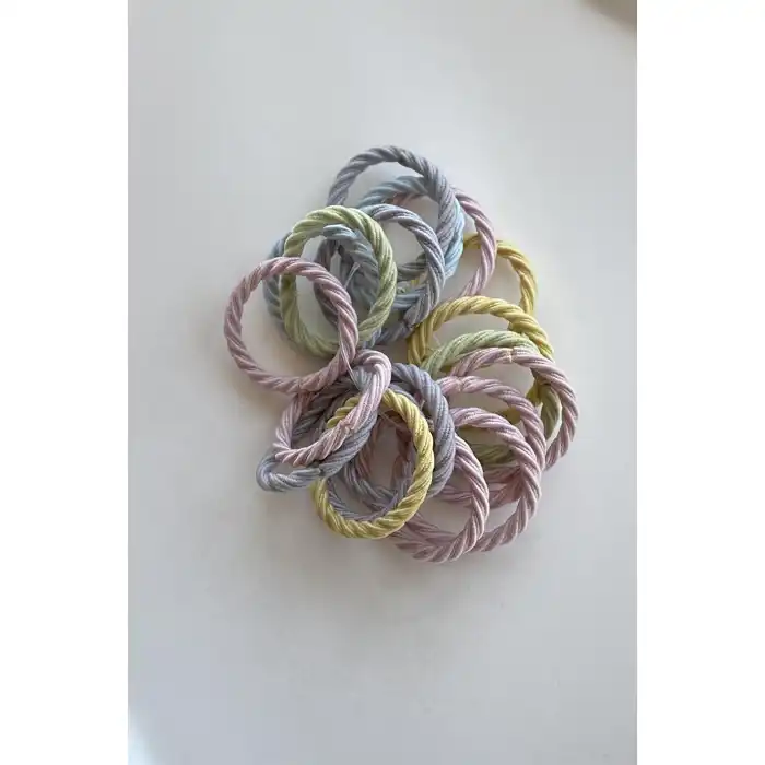 Karışık Renk Lastik Toka Set (Küçük Boy)