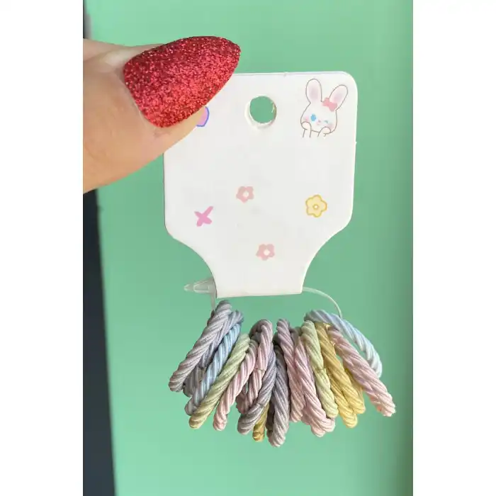 Karışık Renk Lastik Toka Set (Küçük Boy)