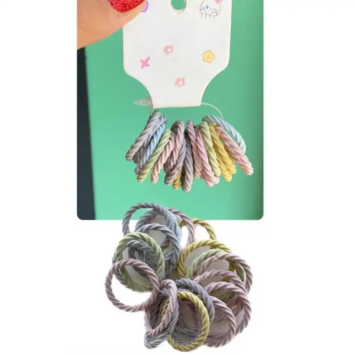 Karışık Renk Lastik Toka Set (Küçük Boy)