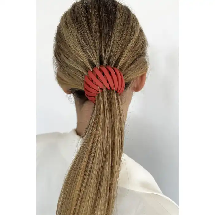 Kırmızı Renk Mat Saç Aparatı