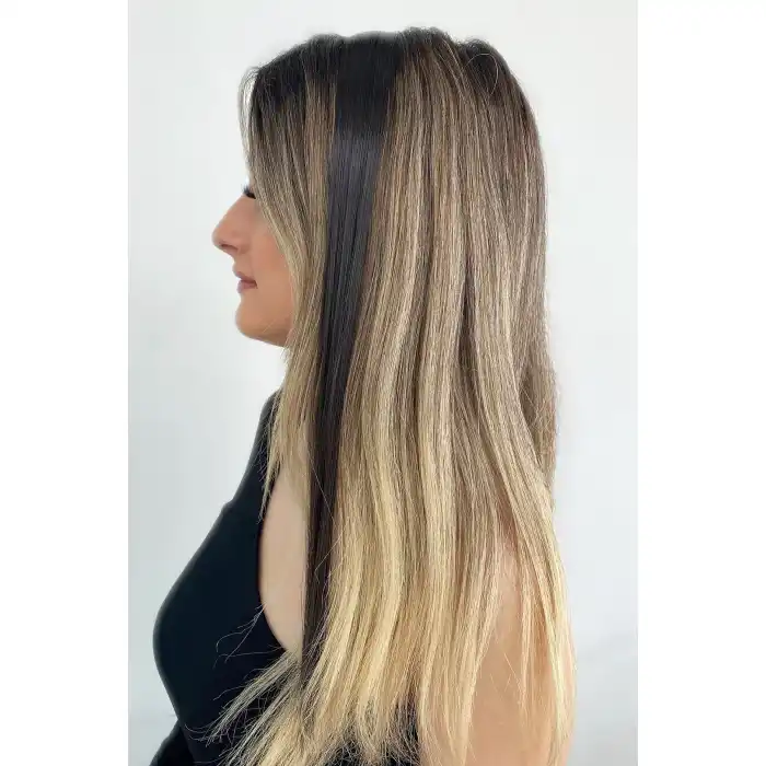 Koyu Kahverengi Çıt Çıt Yan Postiş 48 Cm