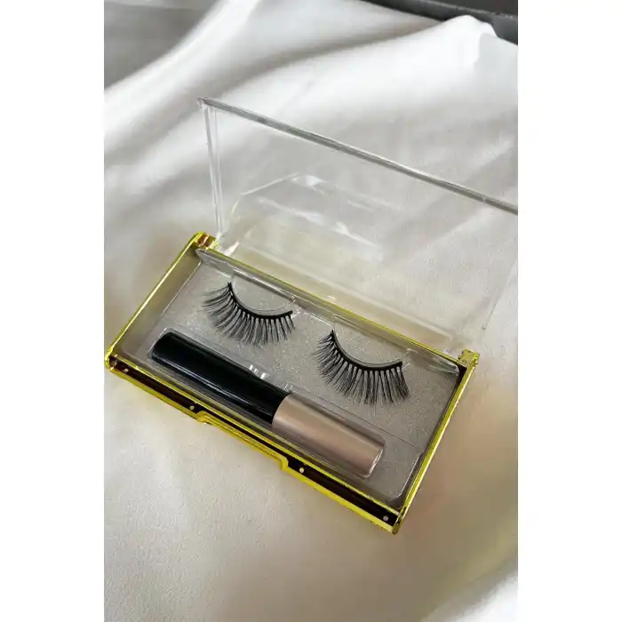 Manyetik Eyelinerlı Mıknatıslı Doğal Ipek Takma Kirpik #003 Yoğun