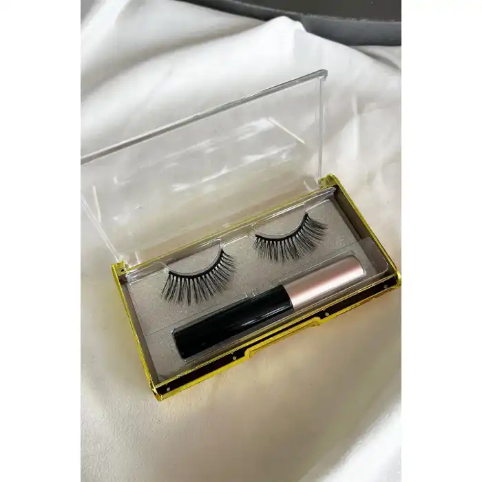 Manyetik Eyelinerlı Mıknatıslı Doğal Ipek Takma Kirpik #003 Yoğun