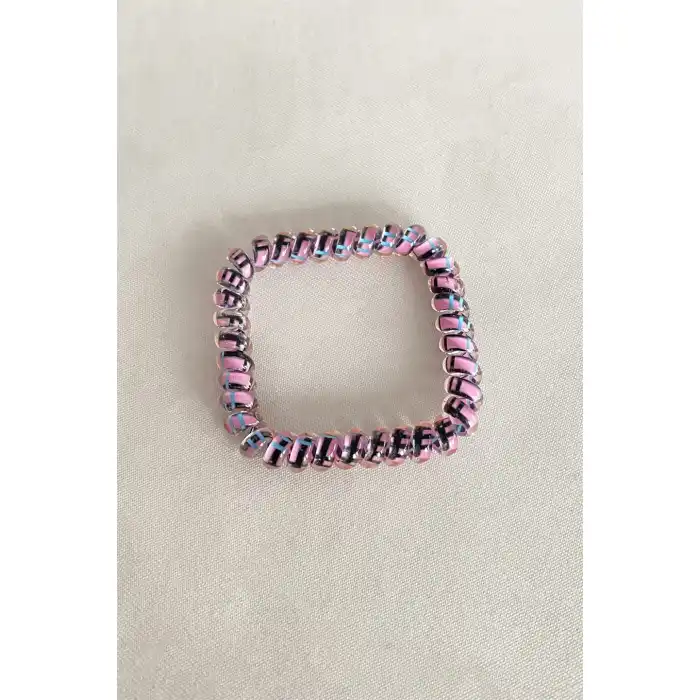 Pembe Renk Helezon Lastik Toka