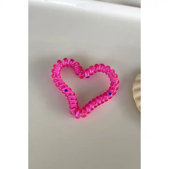 Pembe Renk Kalpli Helezon Lastik Toka