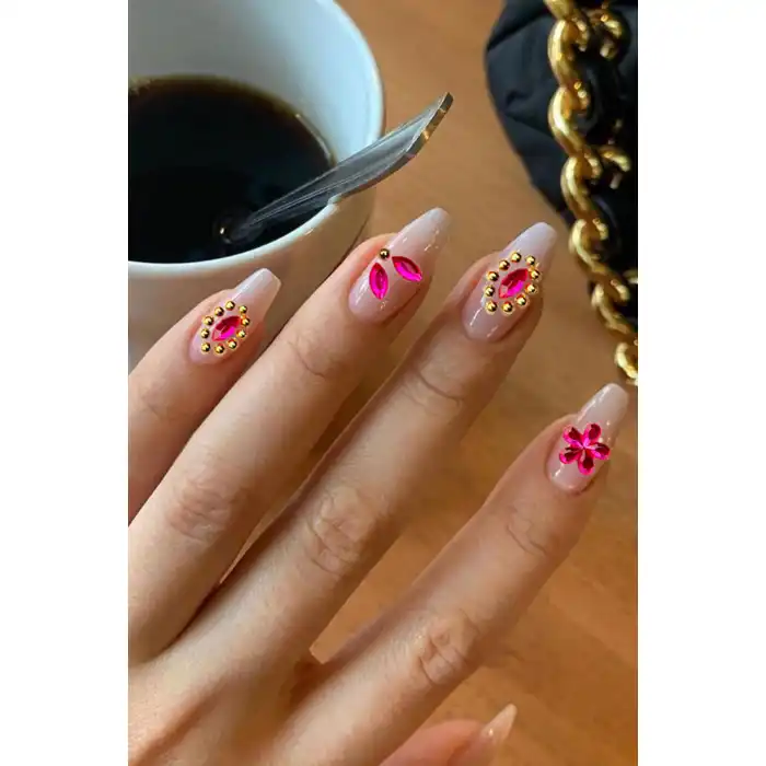 Pembe Renk Telefon Sticker/ Vücut Ve Yüz Sticker