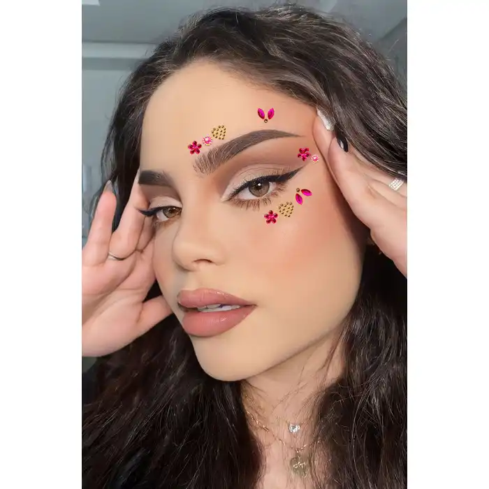 Pembe Renk Telefon Sticker/ Vücut Ve Yüz Sticker