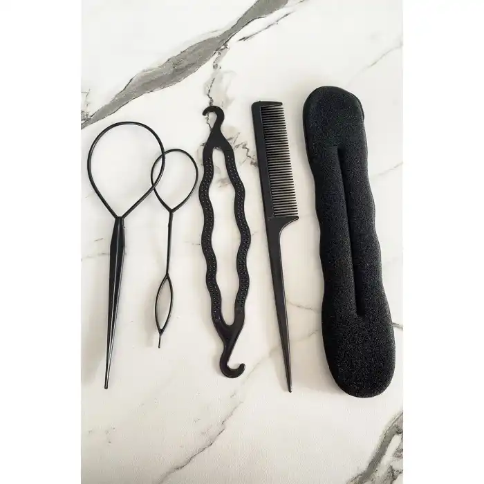 Siyah Renk Topuz Aparat Seti