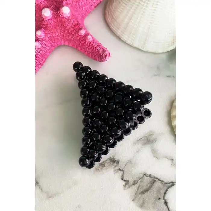 Siyah Renk Üçgen Figürlü Mandal Toka