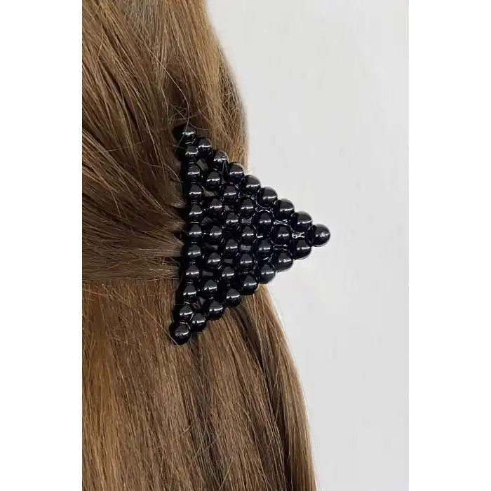 Siyah Renk Üçgen Figürlü Mandal Toka