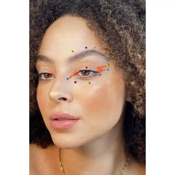 Vücut Ve Yüz Taşı/ Karışık Renk Yıldız Figürlü Sticker