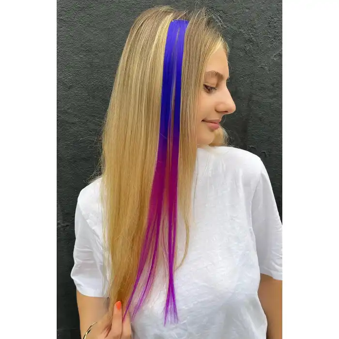 Yan Çıt Çıt Postiş / 2 Renk Ombre / 50 Cm