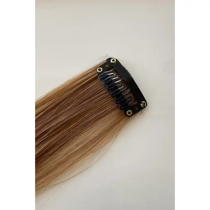 Yan Çıt Çıt Postiş / Kahverengi / 50 Cm