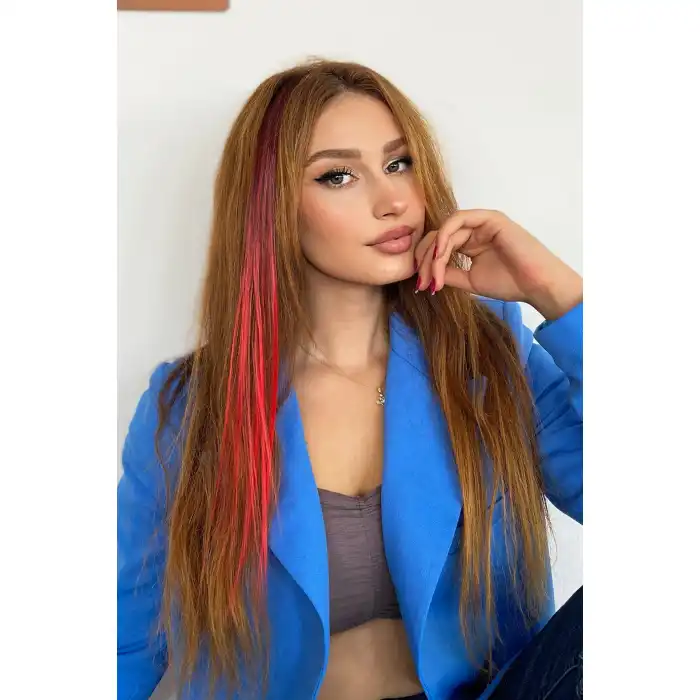 Yan Çıt Çıt Postiş / Ombre iki Renkli / 50 Cm