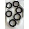 6lı Siyah Renk Helezon Lastik Toka