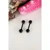 Siyah Renk Düz Bar Piercing