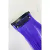 Yan Çıt Çıt Postiş / Mor Renk / 50 Cm