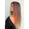Yan Çıt Çıt Postiş / Ombre iki Renkli / 50 Cm