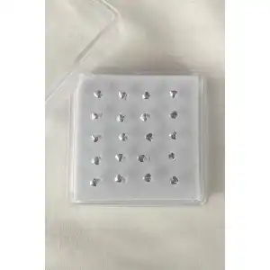 20li Gümüş Renk Kalp Figürlü Hızma Set