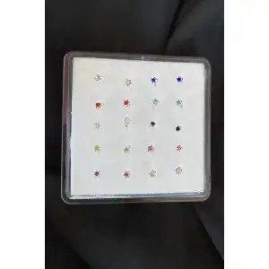 20li Gümüş Renk Taş Detaylı Hızma Set