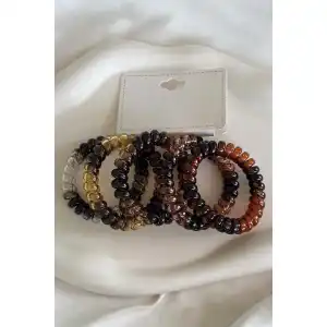 5li Karışık Renk Helezon Lastik Toka